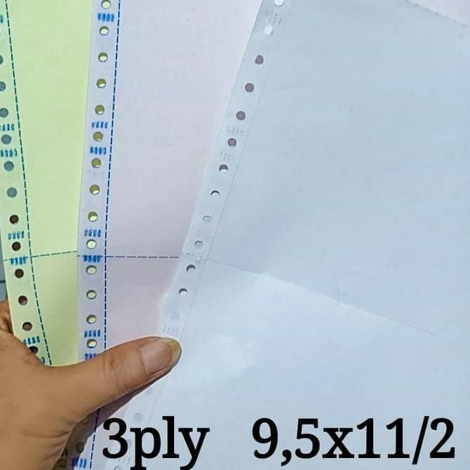 

TERLARIS - Kertas 3ply komputer continuous form 9.5x11/2 isi 250set