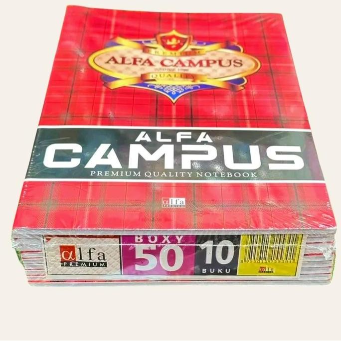 

New!! Buku Tulis Campus Boxy Panjang Alfa 50 Lembar 10 Buku Ukuran Panjang