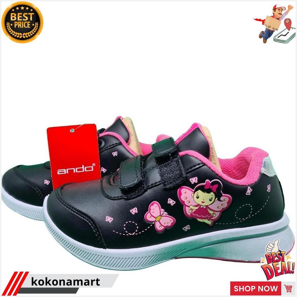 Sepatu Ando (29-32) | Sepatu Anak Perempuan Laki-Laki | Sneaker Anak Perempuan Terbaru Terkeren Term