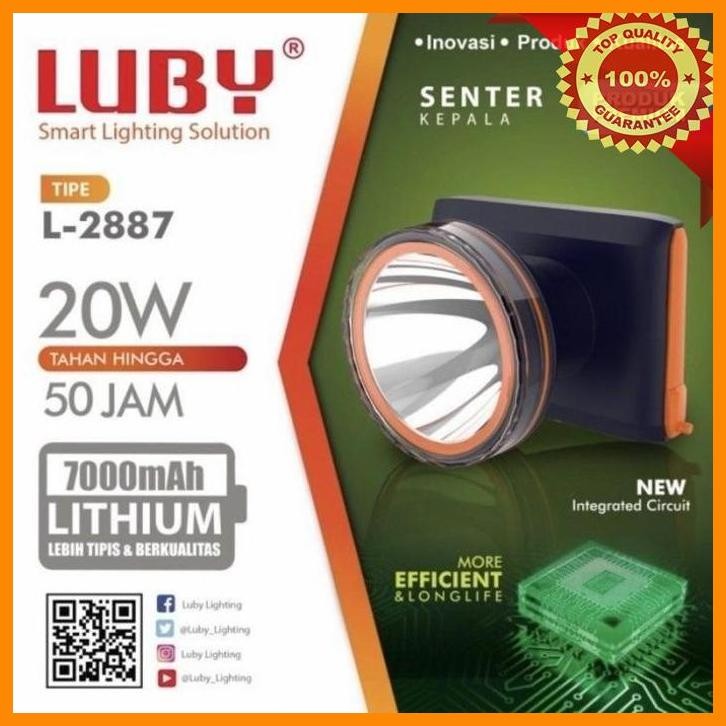 [cst] senter kepala luby 20 watt l 2887 l k cahaya kuning putih