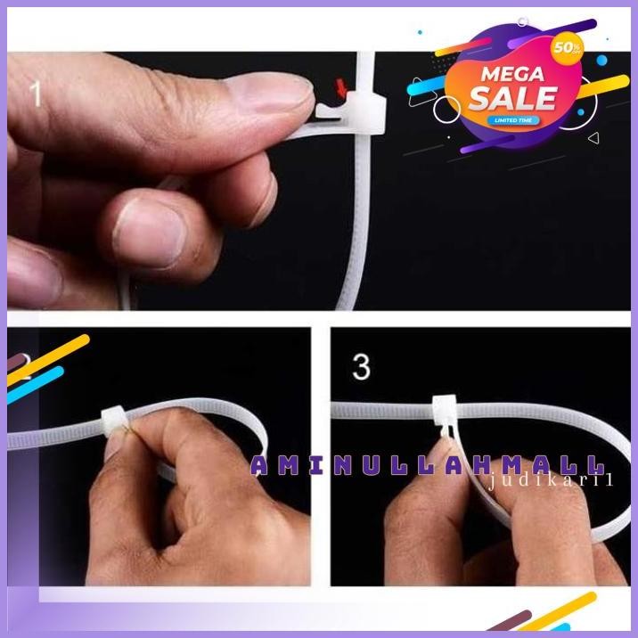 

CABLE TIES PAKAI ULANG 45CM DAPAT DIBUKA PASANG BUKA DST BEST PRODUK