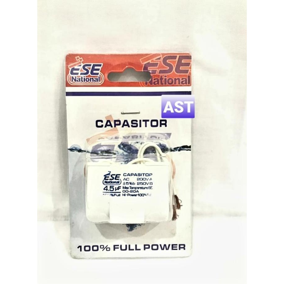 =====] KAPASITOR KOTAK KABEL 4,5 UF BLISTER - CAPASITOR KOTAK / ESE NATIONAL