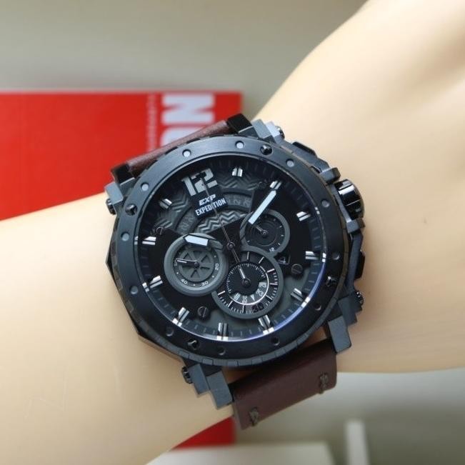 EXPEDITION E6402 / 6402 - JAM TANGAN PRIA ORIGINAL - BROWN BLACK LUIS