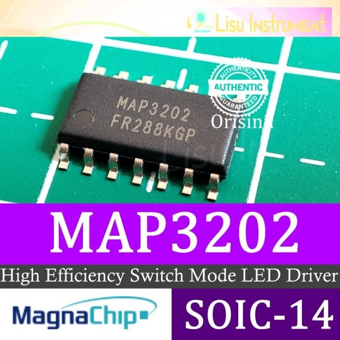 Update MAP3202 High Efficiency Switch Mode LED Driver SOIC-14 MagnaChip lisu992 Segera Beli