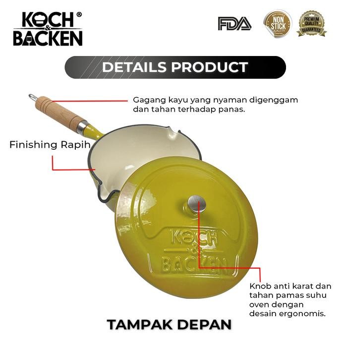 Grosir Koch&Backen Enameled Cast Iron Milk Pot 14Cm