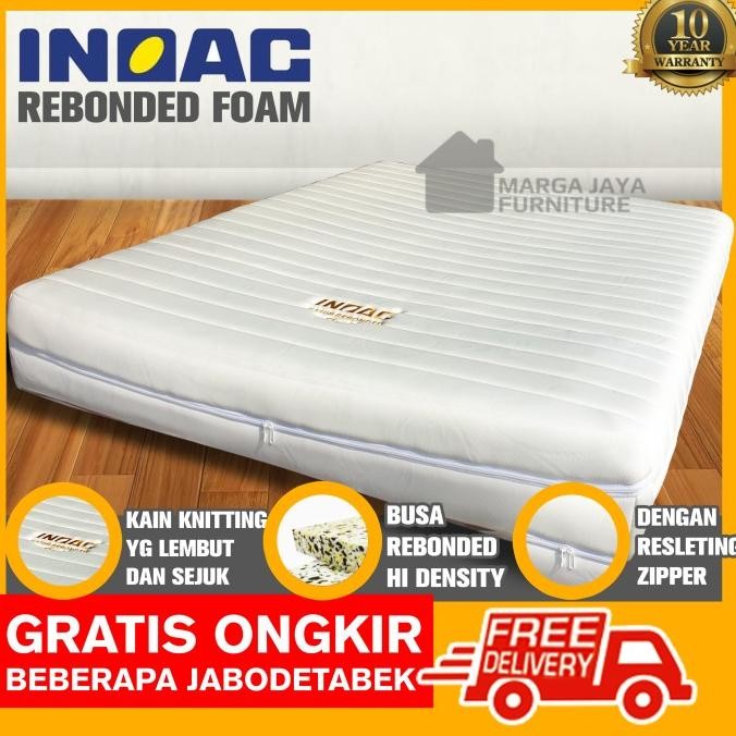 Promo Kasur Matras Inoac Orthopedic Rebonded 120 160 180 200 Zipper