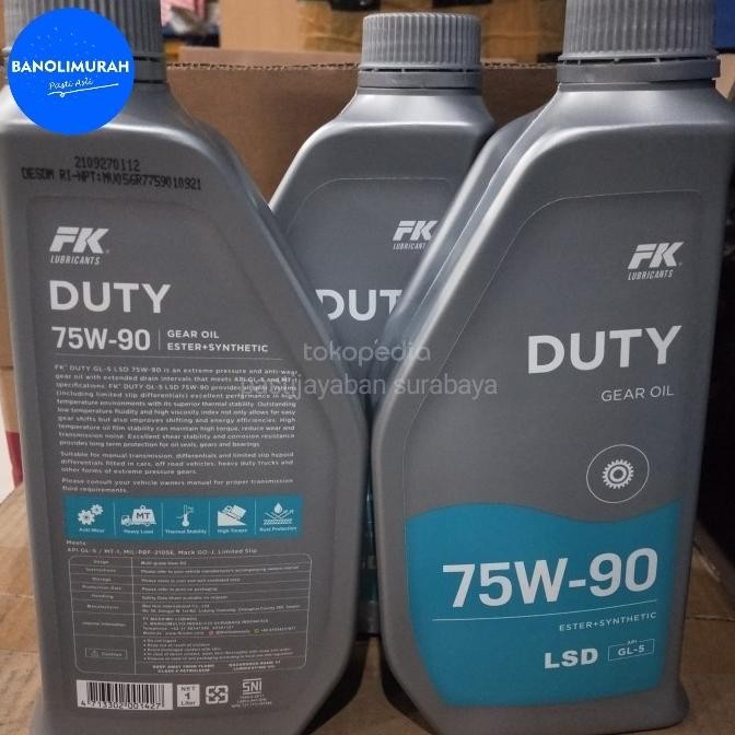 TERMURAH - Oli Mobil FK LSD GEAR OIL 75W-90 Liter