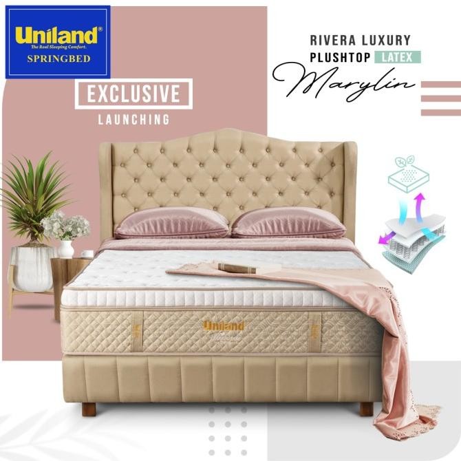 Promo Uniland Springbed Rivera Luxury Plushtop Latex Marylin Full Set
