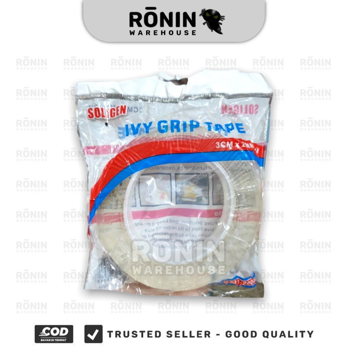 

SOLIGEN Double Tape Transparan Isolasi Bening Bolak Balik Ivy Grip