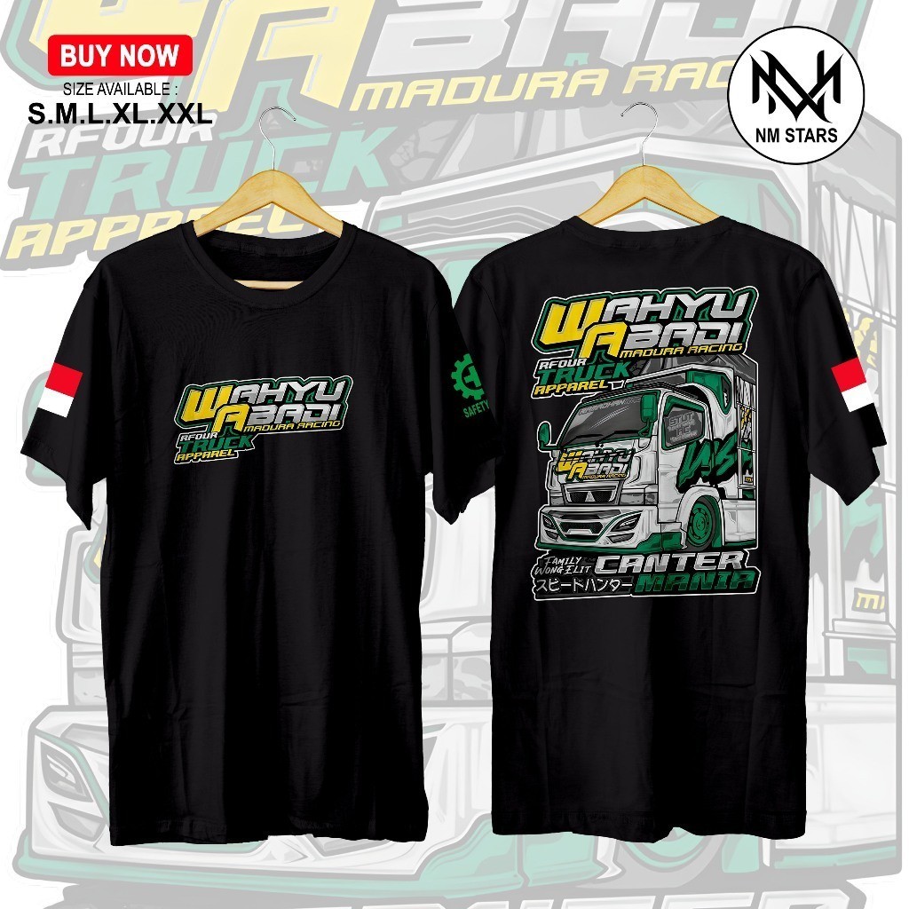 DENZ CLOTHES - Kaos Truck Wahyu Abadi madura Racing Terbaru - Kaos Truck Oleng - Kaos Truk Oleng