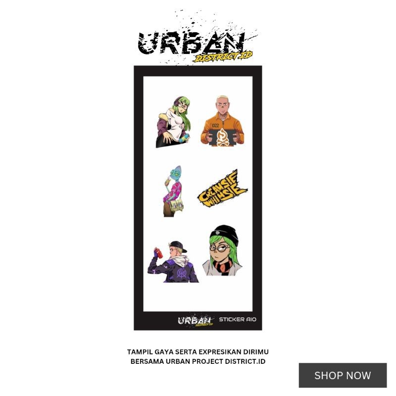 

*PromoTerjangkau* Urbstyle Stiker Aio Pack Brand Series 1 By Urban District Id Spaiob1 10 Garskin Wrap Stiker Premium / X Casing Case COD