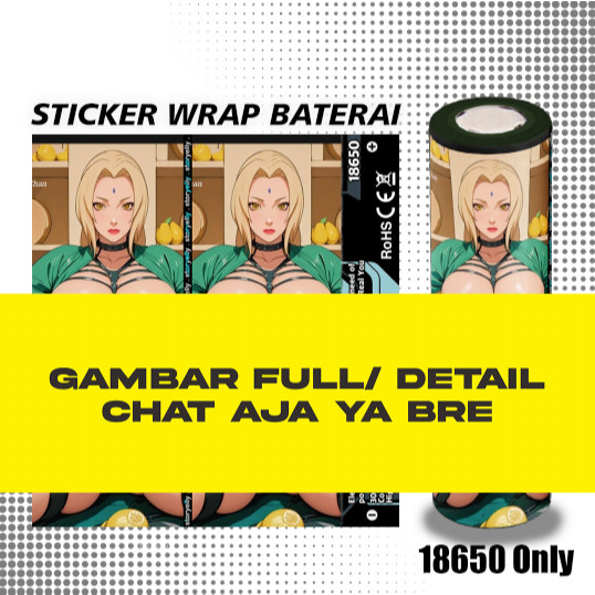 

*PromoTerjangkau* Storyelly Pelindung Baterai Stiker Wrap 18650 Waifu Naruto Nar21 Garskin Wrap Stiker Premium / X Casing Case COD