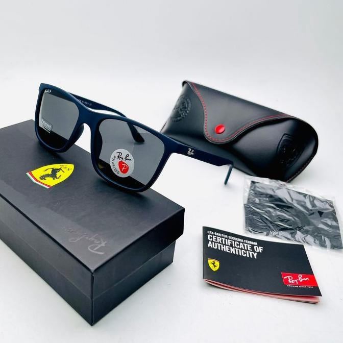 Terlaris New Kamata Sangglass Hitam Rayban006 4349 Polarized + Uv400 Antiradiasi / Kacamata Hitam / 