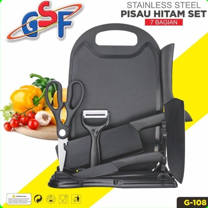 Sale Pisau Set Gsf G108 Pisau Murah Berkualitas + Talenan