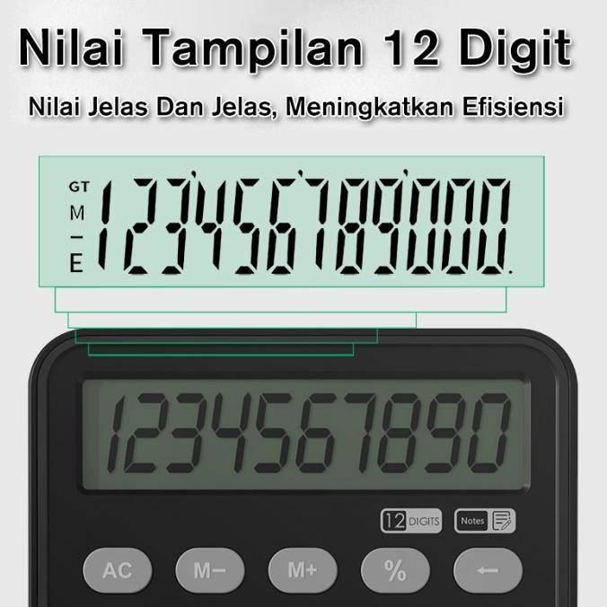 

TERBARU - YLV Kalkulator Pintar 12 Digit Kalkulator Multifungsi Portabel