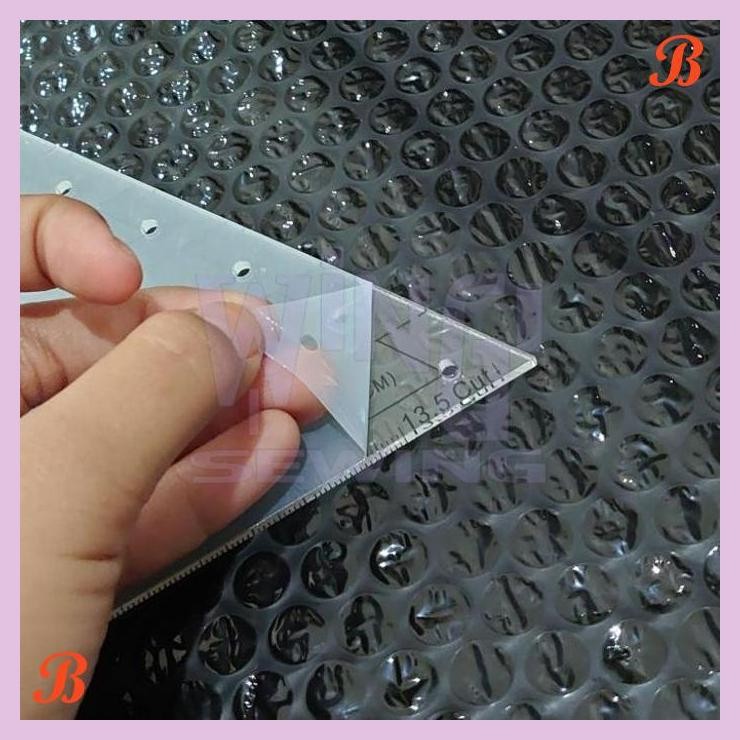 

| WSW | PENGGARIS JAHIT POLA DIAMOND SKALA 45 11.5CM MIKA AKRILIK ACRYLIC