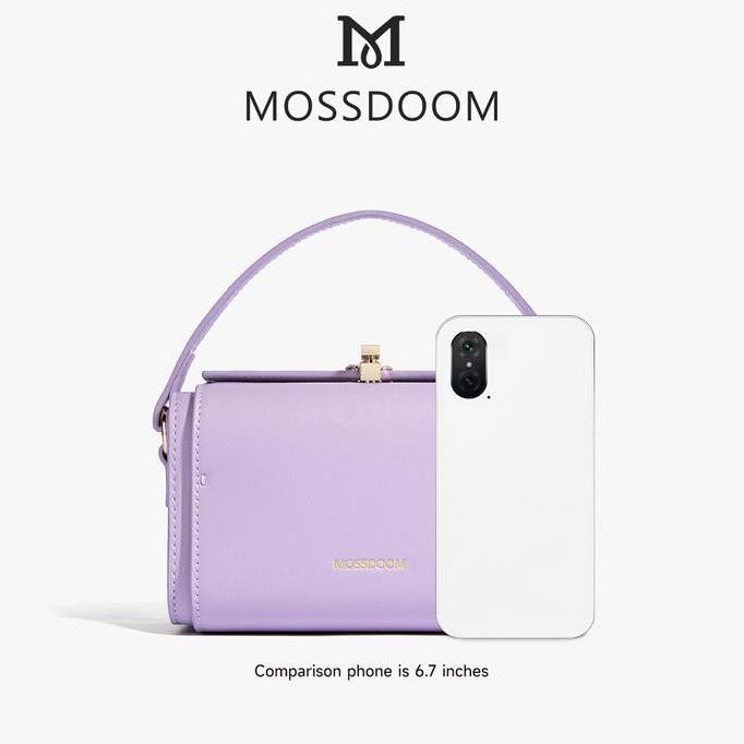 Murah Mossdoom Tas Wanita Bexley Bag Tas Kotak Elegan Tas Selempang Desain Kunci Warna Solid