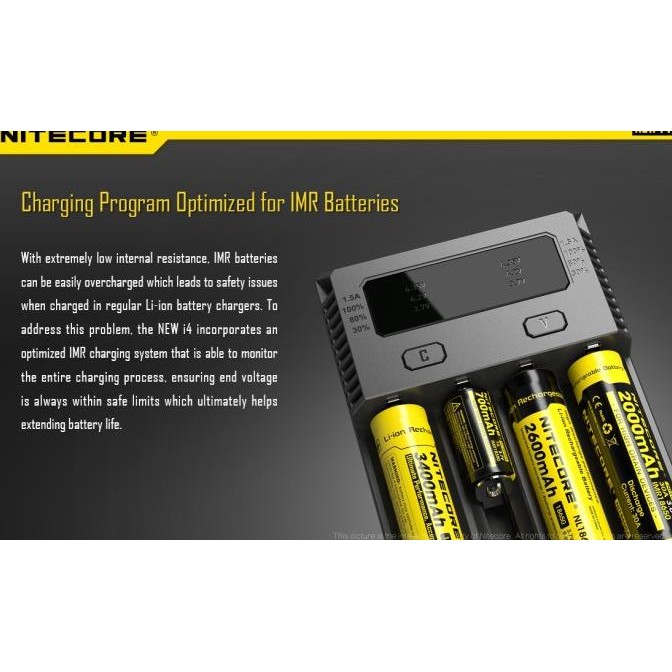 Murah NITECORE Intelli Charger i4 - Battery Charger Nite Core i4 4 Slot Non COD
