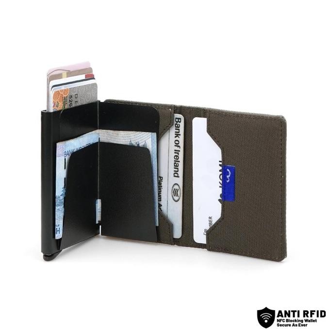 Grosir Card Holder Pop-Up Kanvas Anti Air - Wallts Linden Stellar Taurus
