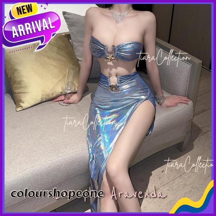 SET LINGERIE HOT KOSTUM GAUN PESTA MERMAID KILAP LG677 KUALITAS TERBAIK
