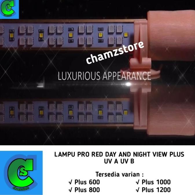 Promo Lampu Celup Pro Red Day And Night View Plus Uv A Uv B 60Cm, 80Cm, 100Cm, 120Cm / Lampu Pro Red