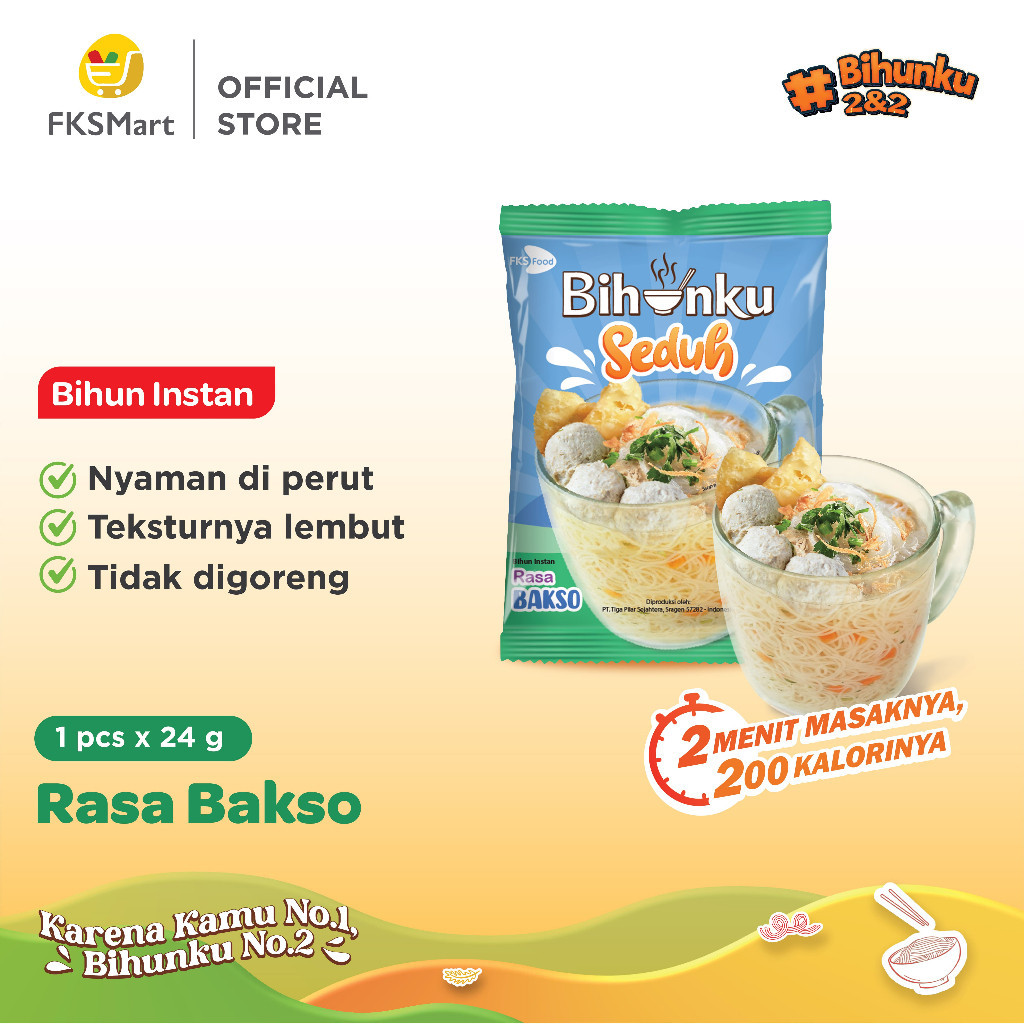 

Bihunku Seduh Bakso 10 pcs