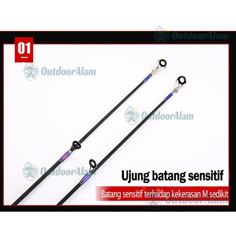 BISA COD Joran Pancing 6-12LB 165-240cm Joran 2 Bagian Carbon Fiber Joran UL Joran BC  DAIWA pancing