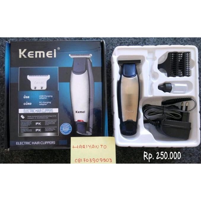 Alat Cukur Rambut Baterai Kemei 5021 Barbershop Salon