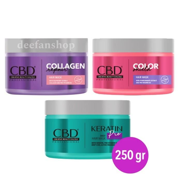 CBD Keratin / Collagen / Color Shield Hair Masker Rambut 250ml