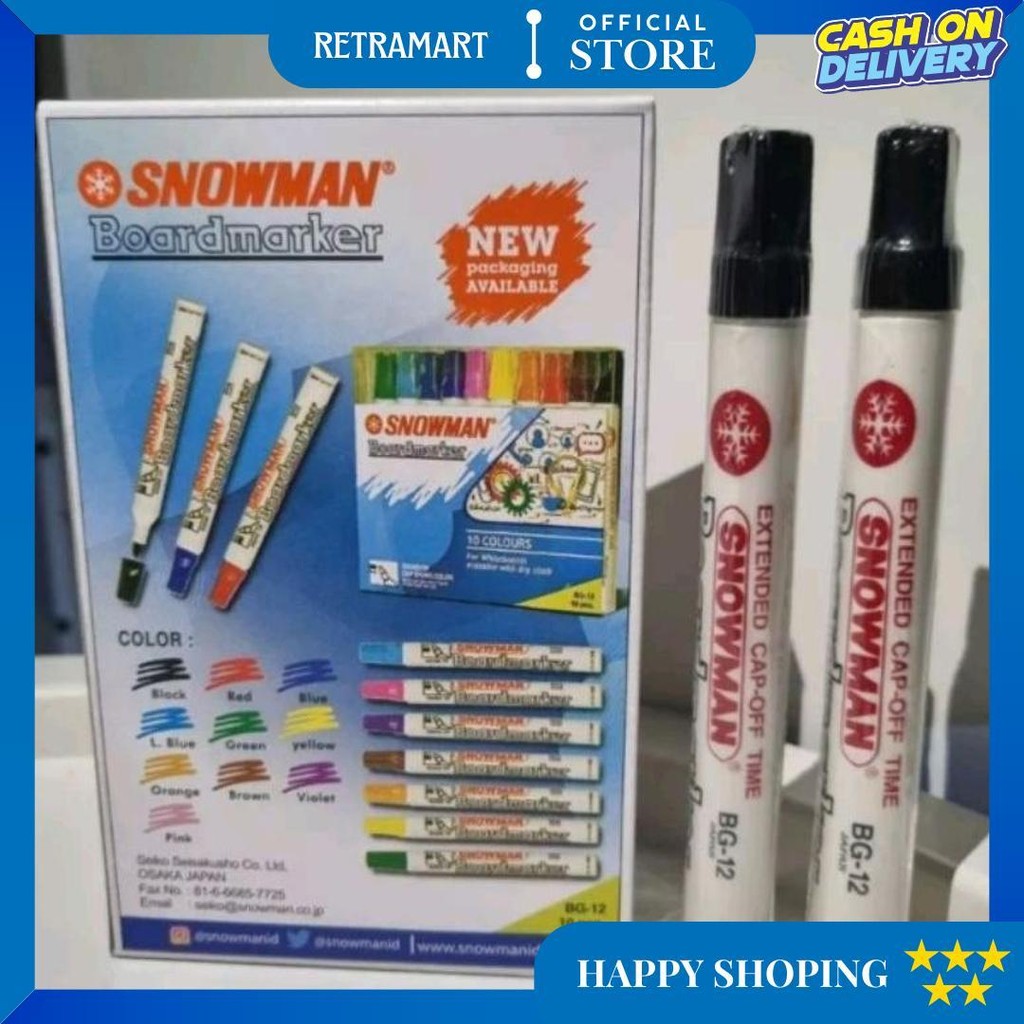

Spidol Whiteboard Snowman Bg-12 (1 Pcs) Hitam / Per 1 Pcs D Sale
