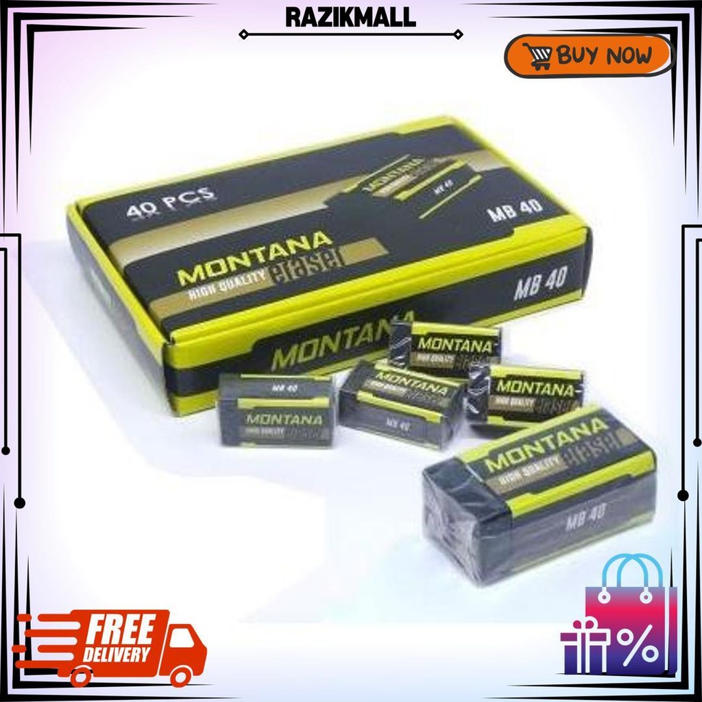 

20 Pcs Penghapus Hitam Montana D Termurah