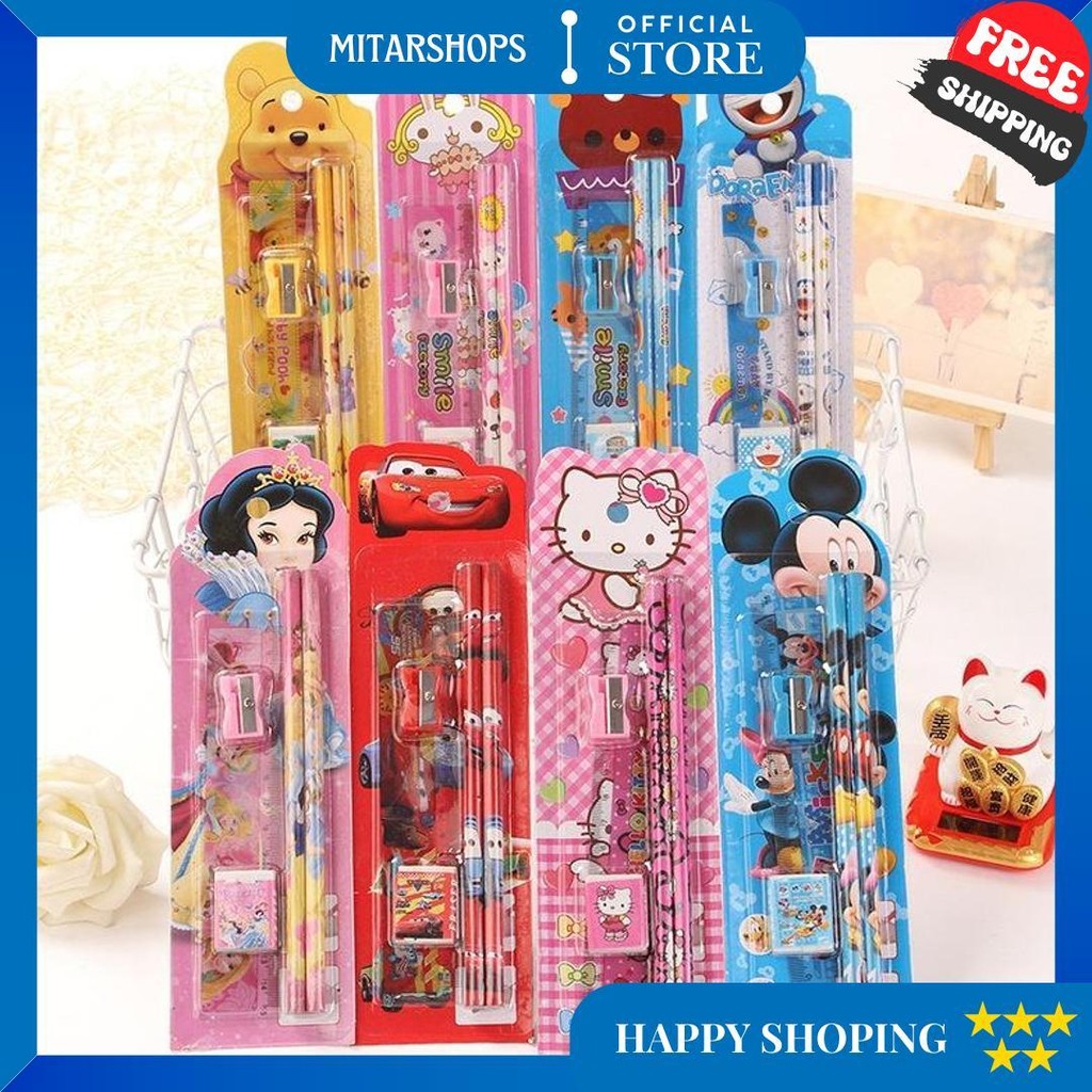 

Osm - S5686 Stationary Set 5 In 1 Karakter / Alat Tulis Sekolah / Paket Alat Tulis / Mini Stationary / Set Alat Tulis Pensil D Gratis Ongkir