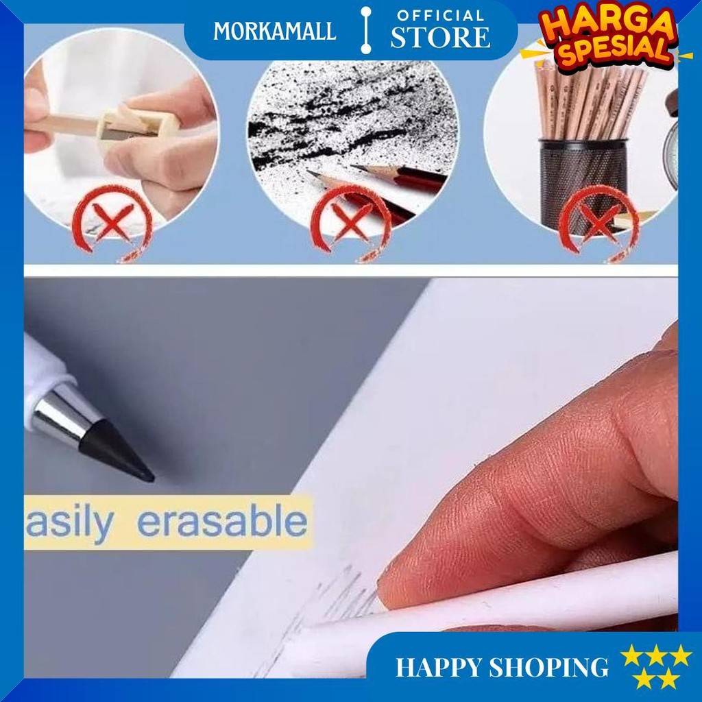 

Cn - Pensil Abadi Premium + Penghapus / Pensil Eternal+ Eraser Tanpa Batas / Pensil Tidak Bisa Habis D Sale