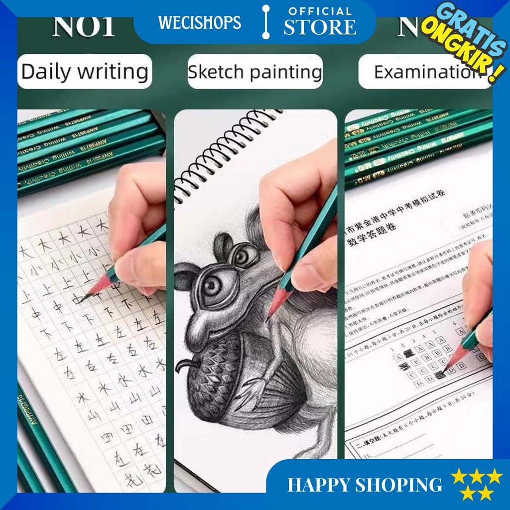 

Fivevoo Pensil 2B Hb Pensil Tulis Sekolah 1 Pack / Pensil Ujian / Pensil Sketsa /Charcoal Pensil Set D Promo Puncak
