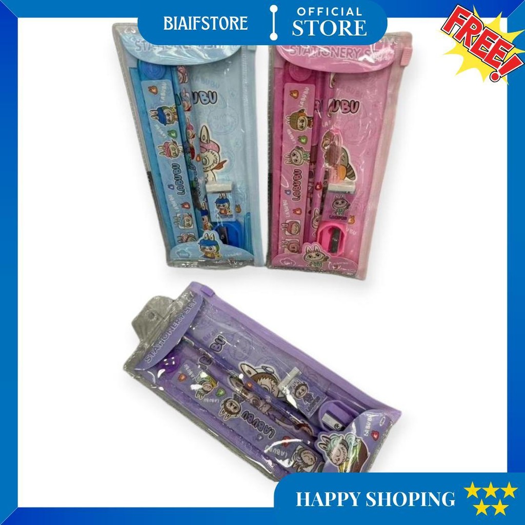 

Study Set + Pouch 3369 Labubu Sanrio / Stationery Set / Set Alat Tulis Cinnamoroll Kuromi D Termurah