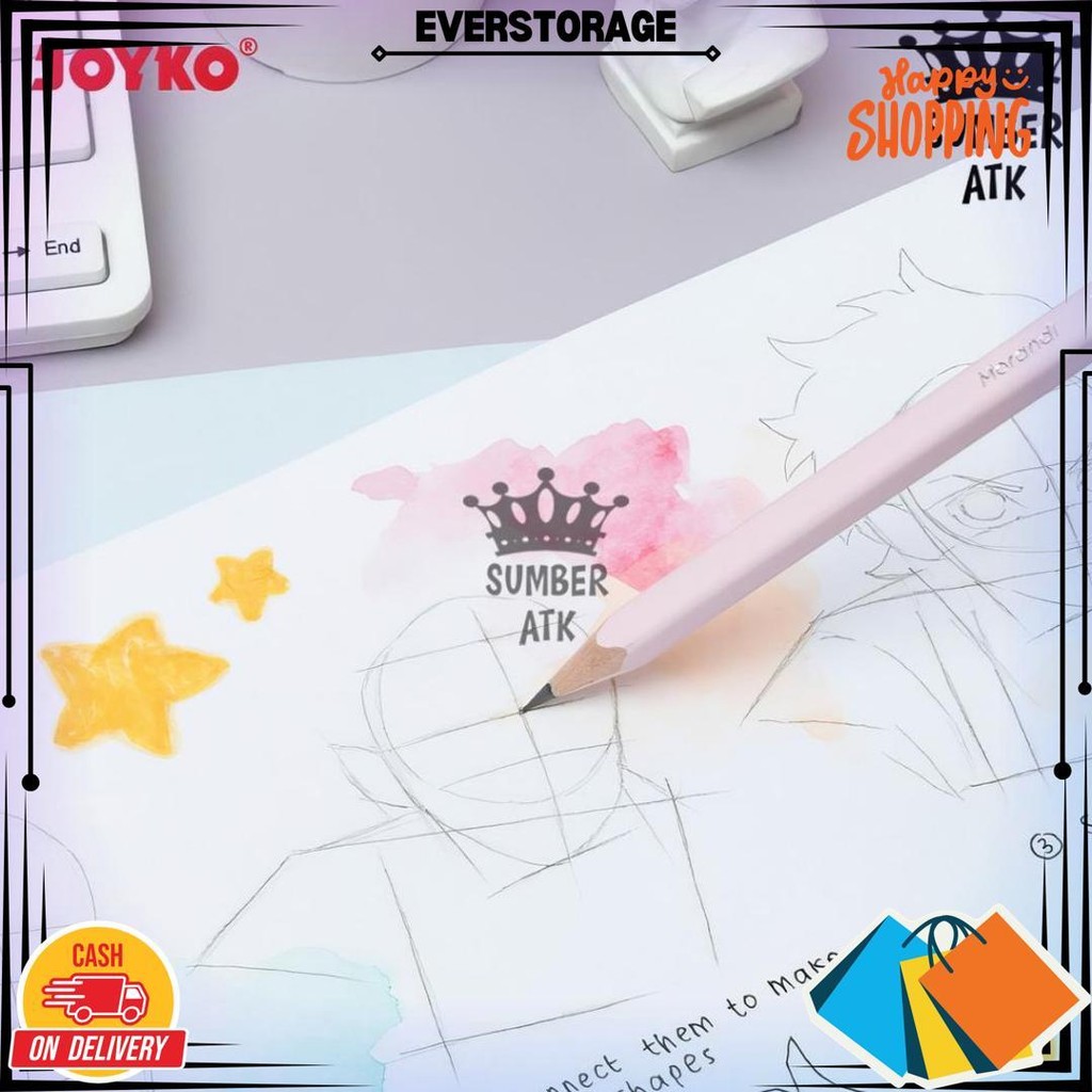 

Pensil Pencil Joyko P-8129 2B 1 Box 12 Pcs Morandi D Best Seller