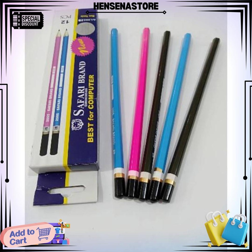 

(1Pack) Pensil Pencil Safari 2005 2B 1 Box 12 Pcs D Cod