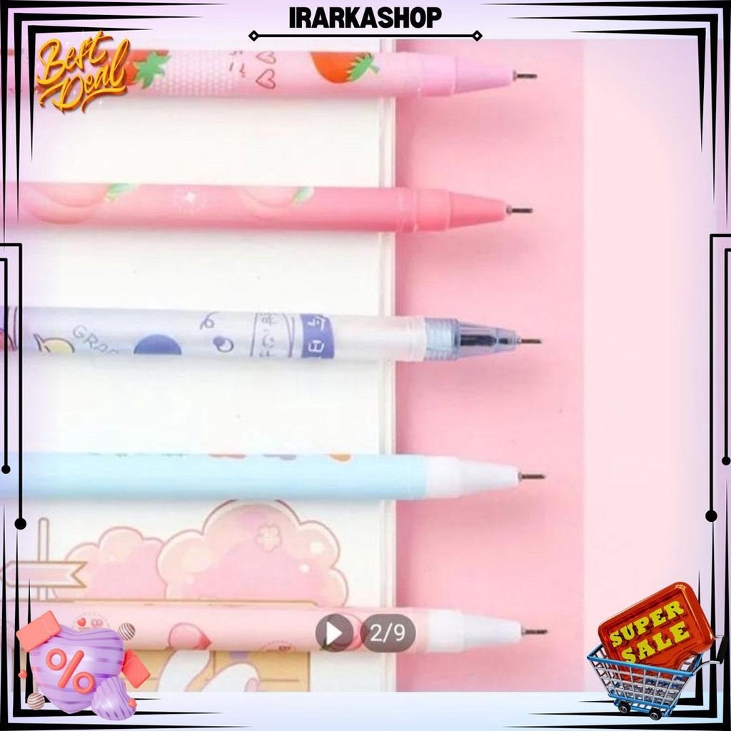

12 Pcs Bolpen Gel Hapus Tinta Hitam D Gratis Ongkir