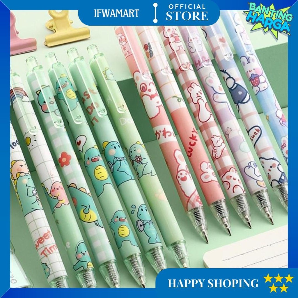 

Gel Pen Motif Hewan Dino Girl Lucu Imut Pulpen Gel Ballpoint Bulpen Bolpoin Bolpoint Pena Cute D Promo Puncak