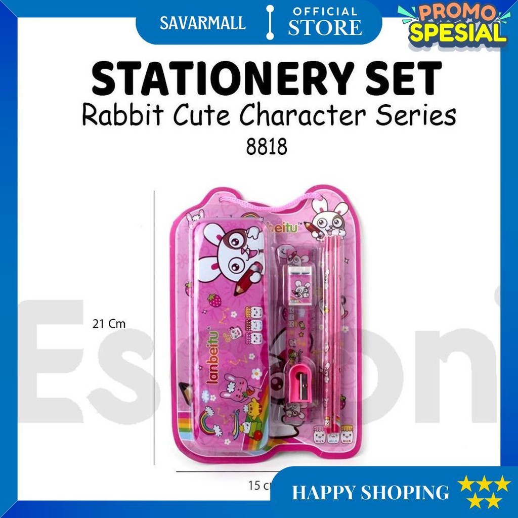 

Stationery Set / Alat Tulis Set / Paket Alat Tulis / Stationery Set Fancy 8818 D Best Seller
