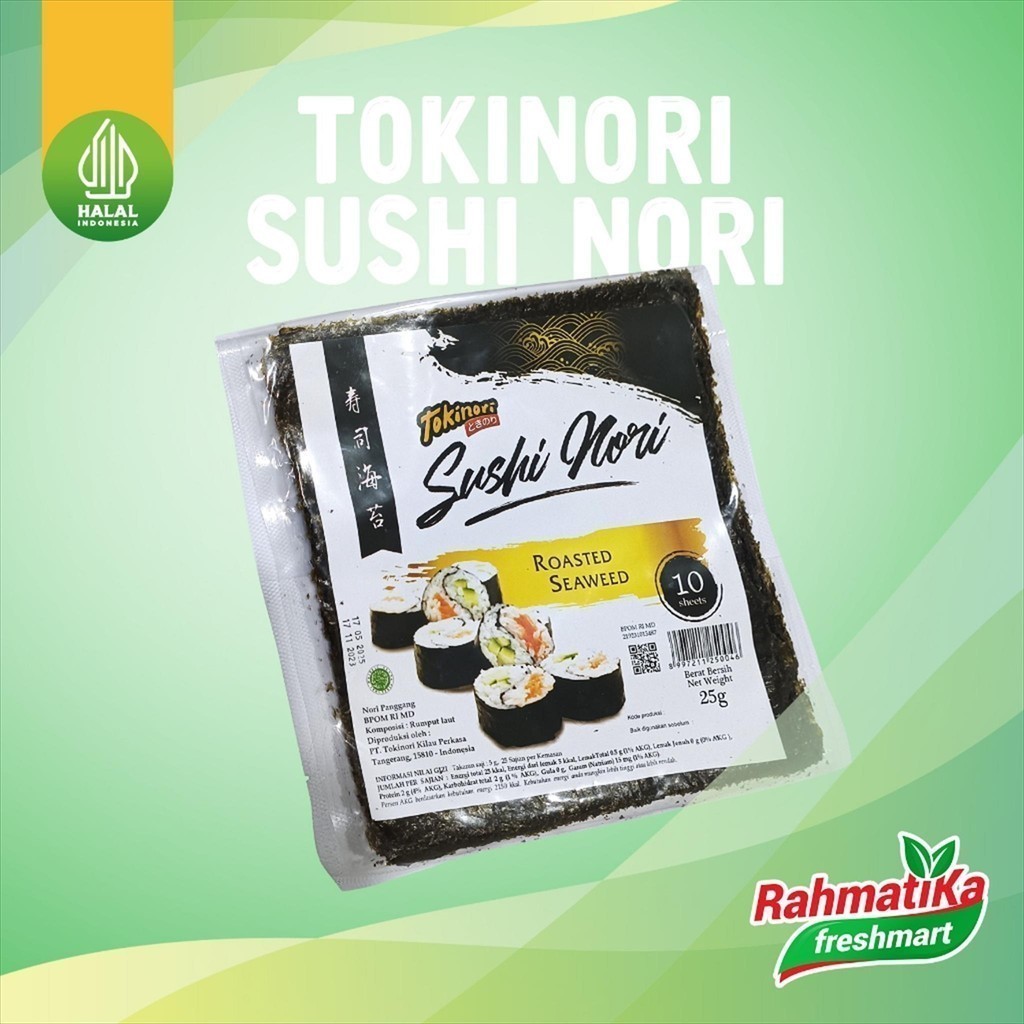 

Tokinori Sushi Nori / Rumput Laut Halal 10 Sheet
