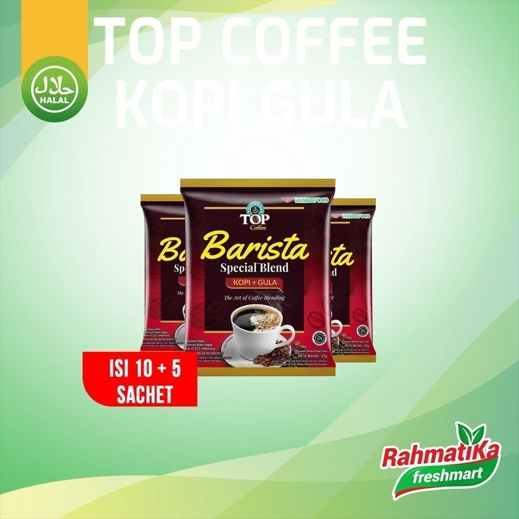 

Top Coffee Kopi Gula Barista 25 gram x 10 sachet