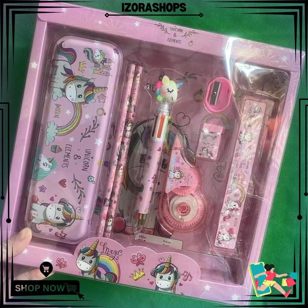 

[Serbalaku](Ktps.2)Kotak Pensil Sett / Study Set Stationery Set Alat Tulis Sekolah Anak Set Atk Motif D Terlaris