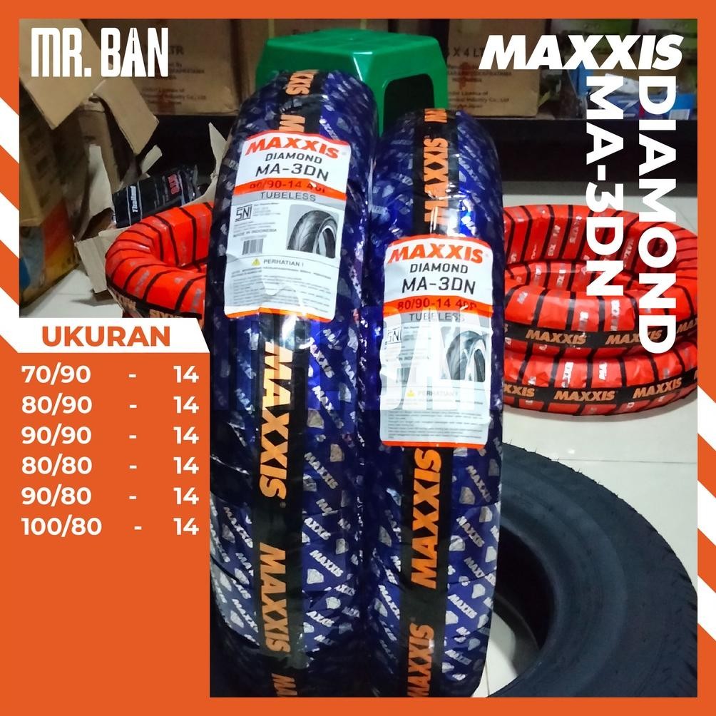 rwet-23 BAN LUAR MOTOR MATIC DIAMOND MA3DN MAXXIS UKURAN 70/90 80/90 90/90 80/80 90/80 100/80 RING 1