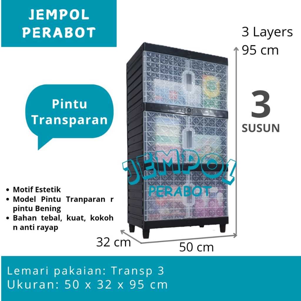 Discount Lemari Pakaian Mini Lemari Plastik Mini Minimalis Warna Putih /Lemari Mini Susun 3