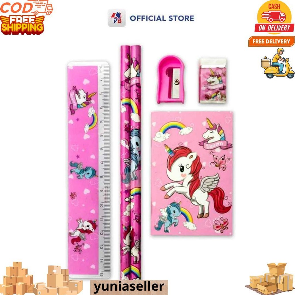 

Alat Tulis / Set Alat Tulis / Paket Alat Tulis Anak Stationery Set Karakter Untuk Tk Dan Sd / Pb Edukasi Anak - Pbnb D Promo 4.4