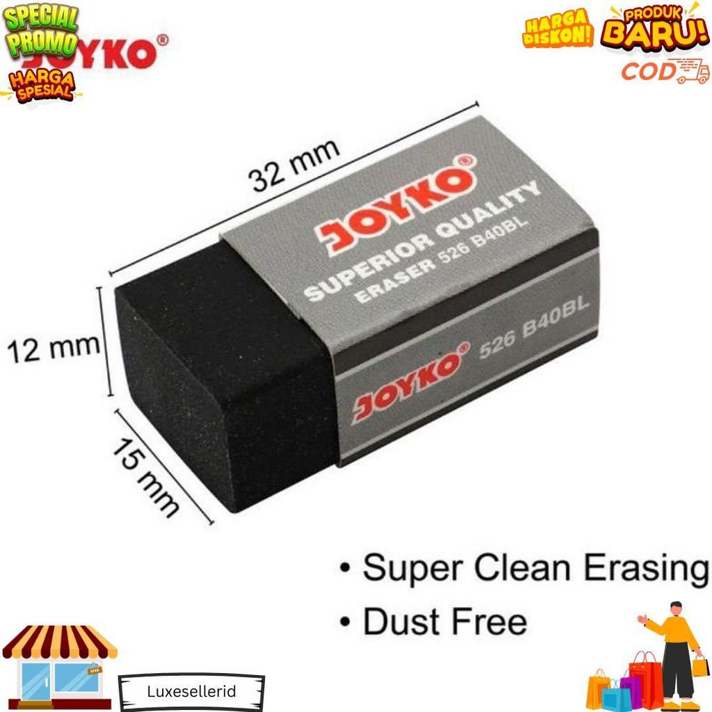 

Eraser Penghapus Joyko Hitam Eb (Isi 20 Pcs) D Promo Puncak