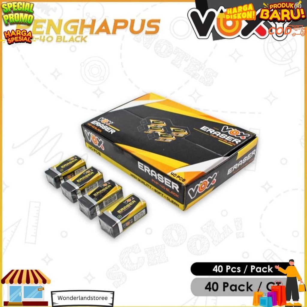 

1 Pack 40 Pcs Penghapus Pensil Ogino / Voxy / Gm D Sale