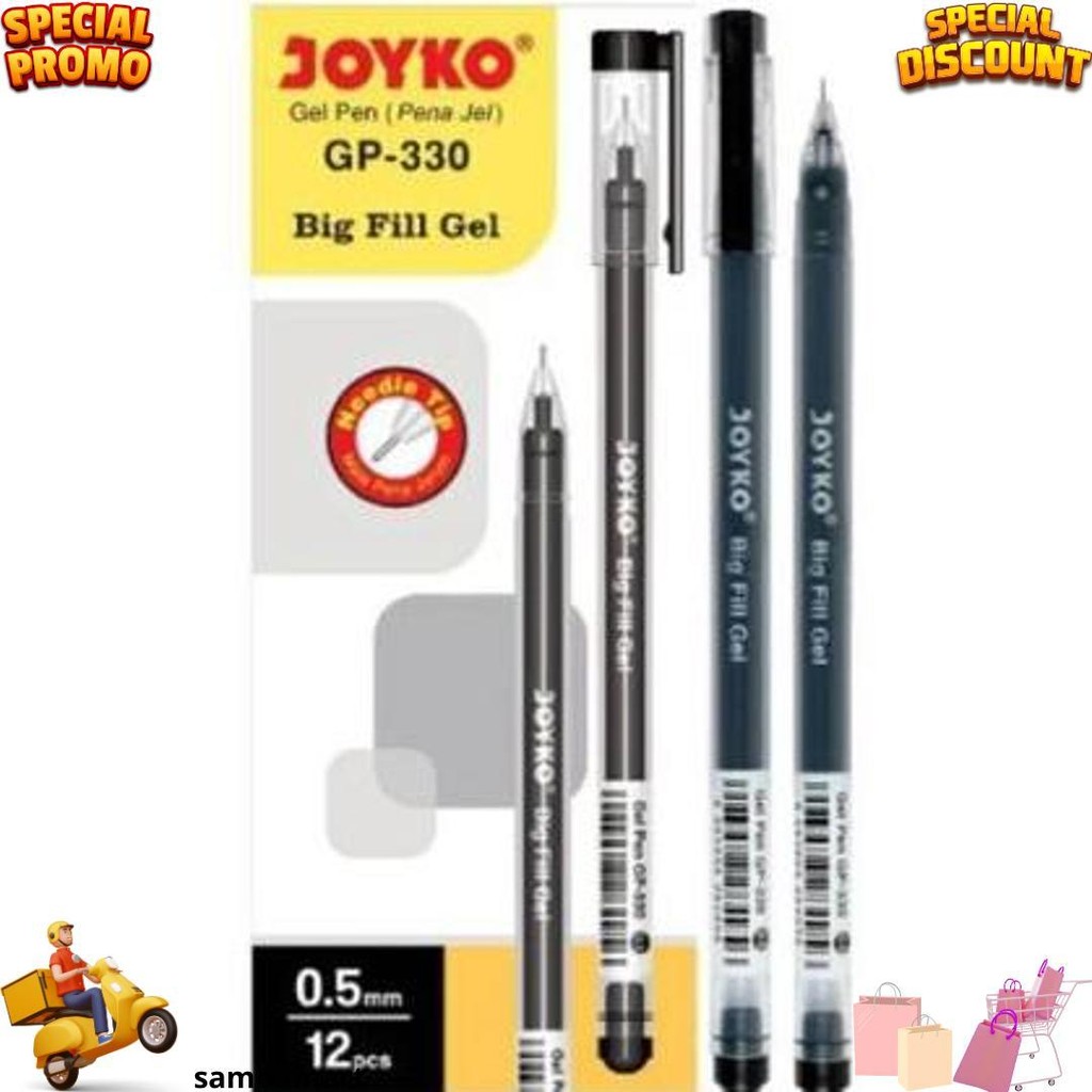 

Pulpen Pen Gel Joyko Big Fill Gel 0.5 Mm Gp-330 (12Pcs) D Termurah