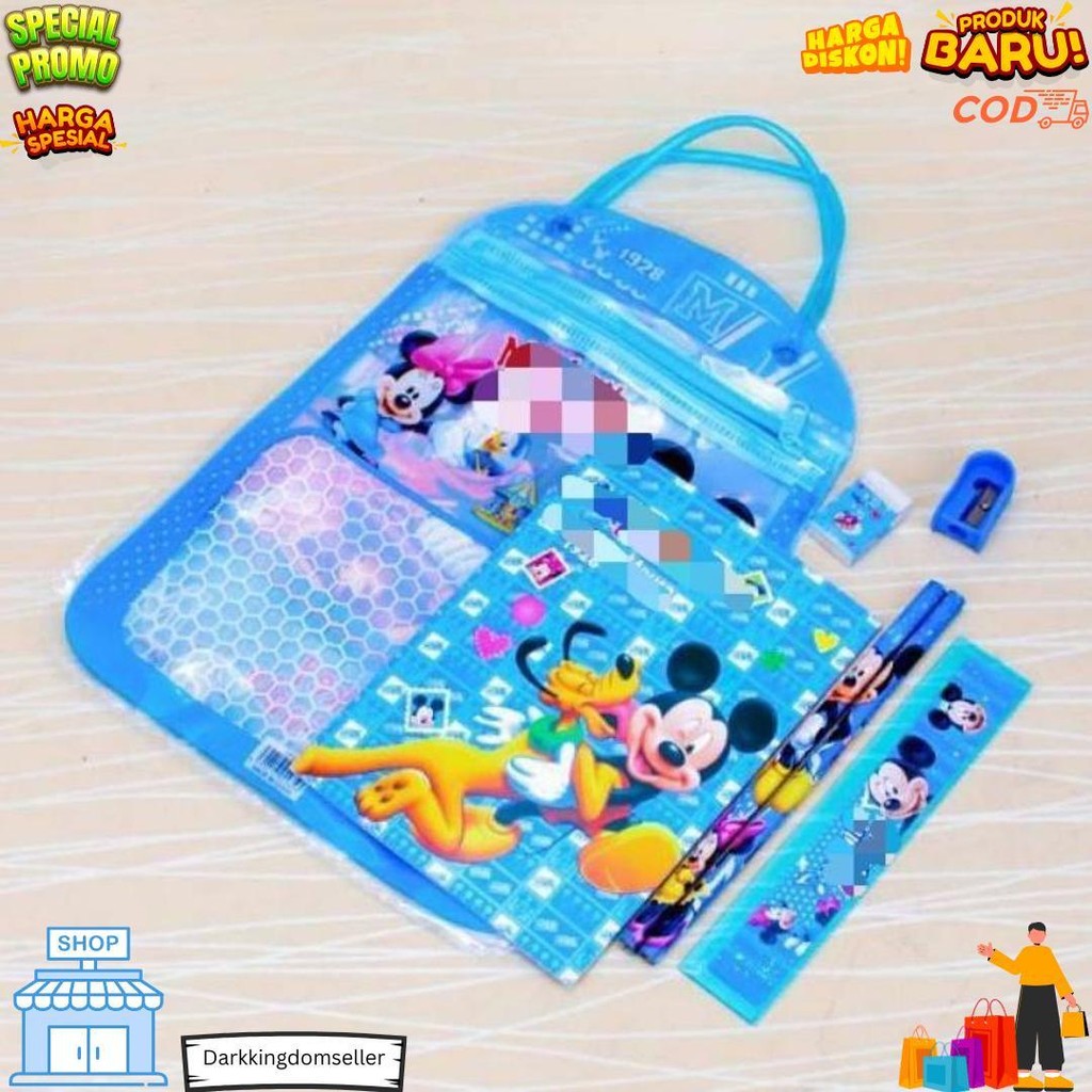 

Stationary Set Free Bag / Set Alat Tulis Anak Sekolah Motif Kartun. D Cod